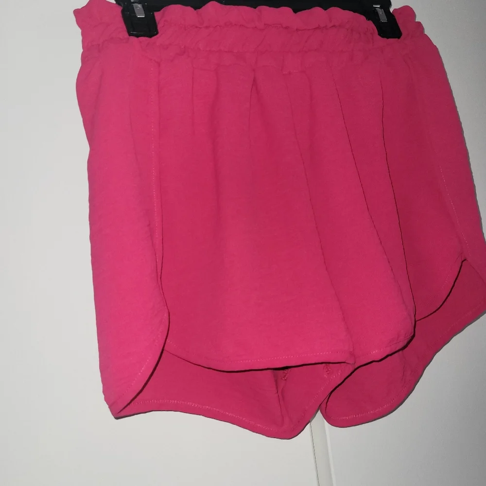 Gee Gee Elastic Waist Shorts Hot Pink - Picture 3 of 7